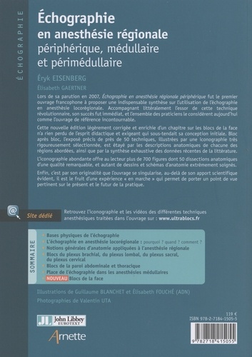 Echographie en anesthésie régionale périphérique, médullaire et périmédullaire 3e édition revue et augmentée