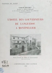L'Hôtel des Gouverneurs de Languedoc à Montpellier