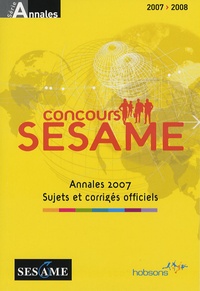  Espace Etudes - Concours SESAME - Annales, Sujets et corrigés officiels.