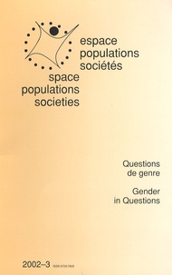 Claire Hancock - Espace Populations Sociétés N° 2002-3 : Questions de genre - Gender in Questions.