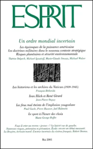 Esprit N° 274 Mai 2001 : Un ordre mondial incertain