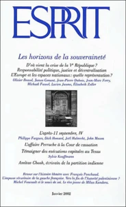 Esprit N° 281 Janvier 2002 : Les horizons de la souveraineté
