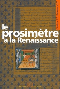 Estelle Doudet et François Cornilliat - Le prosimètre à la Renaissance.