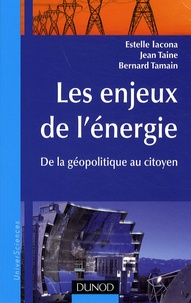 Estelle Iacona et Jean Taine - Les enjeux de l'énergie - De la géopolitique au citoyen.
