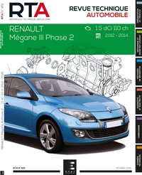  ETAI - Revue Technique Automobile N° 801 : Renault Mégane 3 phase 2 - 1.5 dCi (110 ch) 2012-2014.