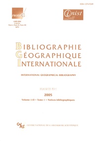 Etienne Auphan - Bibliographie Géographique Internationale Volume 110, Tomes 1 et 2 - Francis 531.