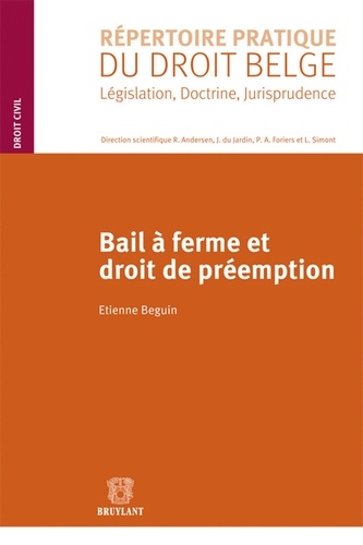 Etienne Beguin - Bail à ferme et droit de préemption.