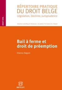 Etienne Beguin - Bail à ferme et droit de préemption.