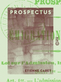 Etienne Cabet - Prospectus.