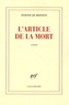 Etienne de Montety - L'article de la mort.