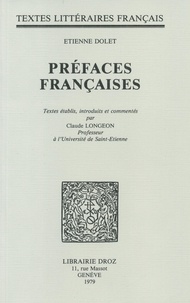 Etienne Dolet - Préfaces françaises.