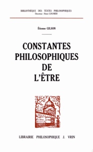 Télécharger des livres au format epub Constantes philosophiques de l'être par Etienne Gilson 9782711608140 FB2 (French Edition)