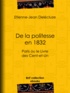 Etienne-Jean Delécluze - De la politesse en 1832 - Paris ou le Livre des Cent-et-Un.