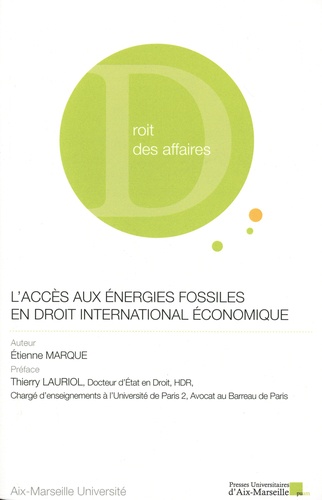 L'accès aux énergies fossiles en droit international économique