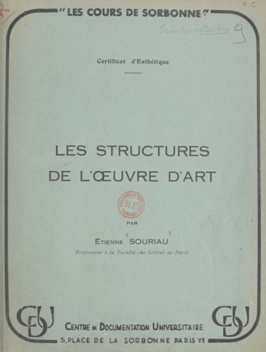 Les structures de l'œuvre d'art