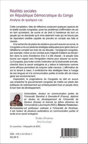Réalités sociales en République Démocratique du Congo. Analyse de quelques cas