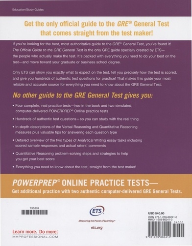 The Official Guide To The GRE General Test 3rd edition