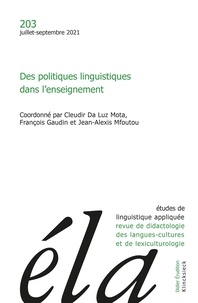 Luz mota cleudir Da - Études de linguistique appliquée - N°3/2021 - Des politiques linguistiques dans l’enseignement.