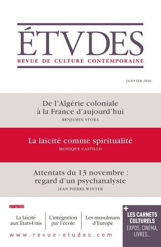 Etudes N° 4223, janvier 2016 Intégration et laïcité, un an après Charlie - Occasion