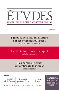 Sylvain Cariou-Charton - Etudes N° 4228 - Juin 2016 : .