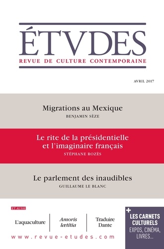 Etudes N° 4237, Avril 2017 - Occasion