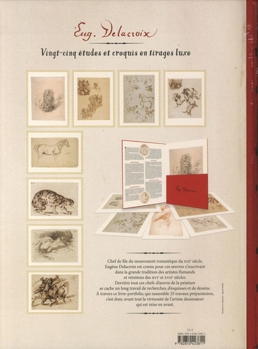 Eugène Delacroix. Livre-portfolio, 25 planchés, études et croquis