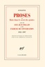 Eugène Guillevic - Proses ou boire dans le secret des grottes - Suivi de Avec Jean Follain et de Exercice de conversation (1935-1997).