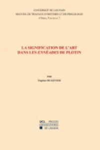 La signification de l'art dans les Ennéades de Plotin