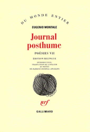 Eugenio Montale - Journal posthume - Tome 7, Poésies.