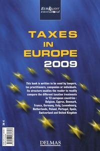  Eura Audit - Les impôts en Europe 2009 - Edition bilingue français-anglais.