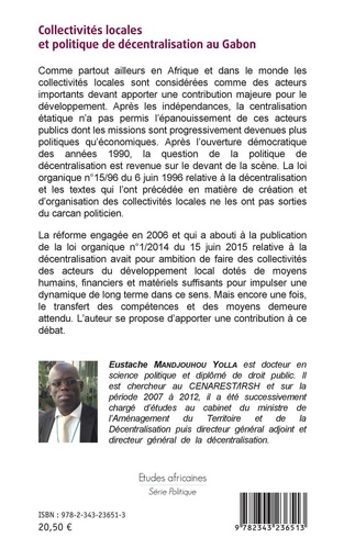 Collectivités locales et politique de décentralisation au Gabon