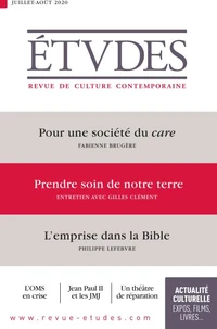 Pour uen société du care ; Prendre soin de notre terre ; L'emprise dans la Bible