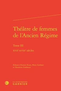 Théâtre de femmes de l'Ancien Régime