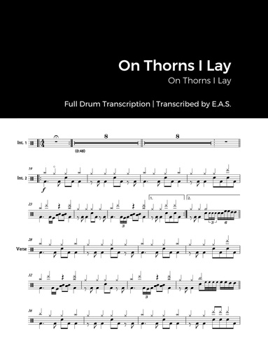  Evan Aria Serenity - On Thorns I Lay - On Thorns I Lay - Full Album Drum Transcriptions.