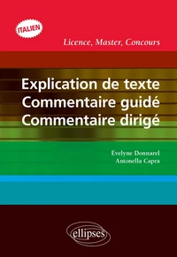 Explication de texte, commentaire guidé, commentaire dirigé en italien
