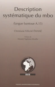 Description systématique du mbo (langue bantoue A.15)