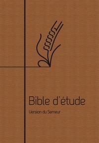  Excelsis - Bible d’étude, version du Semeur - Couverture souple brune, marron, tranche blanche.