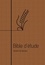 Bible d’étude, version du Semeur. Couverture souple brune, marron, tranche blanche