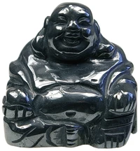 Bouddha Rieur Assis 4 cm - Hématite