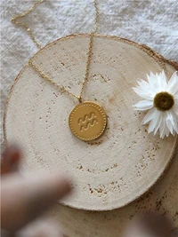 Collier signe astrologique verseau