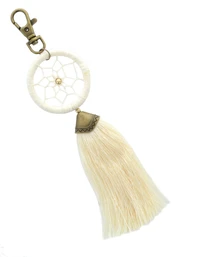 Porte Clés - Dreamcatcher - Pompon Beige