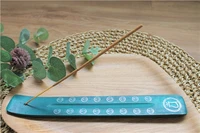 Porte-encens bâton chakra du coeur en bois de manguier