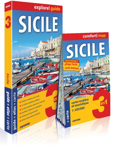 Sicile. Guide + Atlas + Carte routière