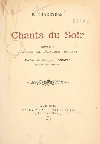 Chants du soir