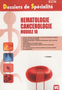 F. Rabian - Hematologie cancerologie module 10.