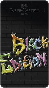 Boite métallique 12 crayons couleur - Black Edition