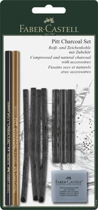 Pitt Charcoal Set (avec 8 fusains + gomme)