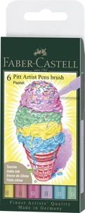 Poch. 6 feutres pitt artist pen pastel