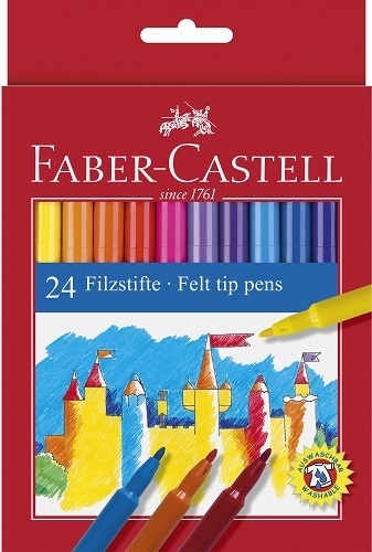 Pochette 24 Feutres De Coloriage Chateau Faber Castell Papeterie Decitre