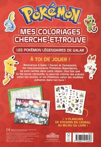 Pokémon : Pokédex À Colorier : La Région De Galar de - Livre